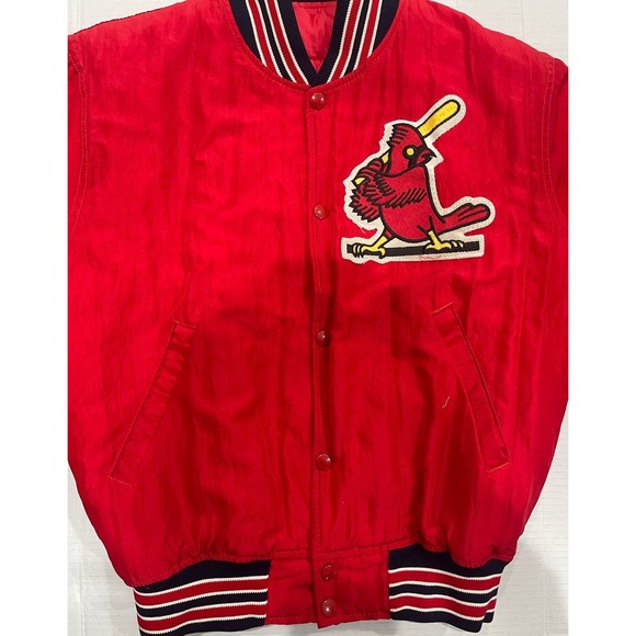 VINTAGE Starter MLB St. Louis Cardinals 80/90s Bomber Old Logo Jacket Coat Small - Picture 10 of 11